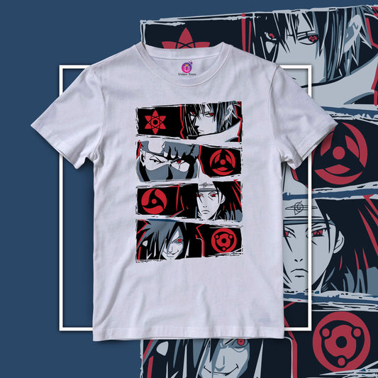 Naruto Anime Graphics Half Sleeve Round Neck Unisex Tshirt