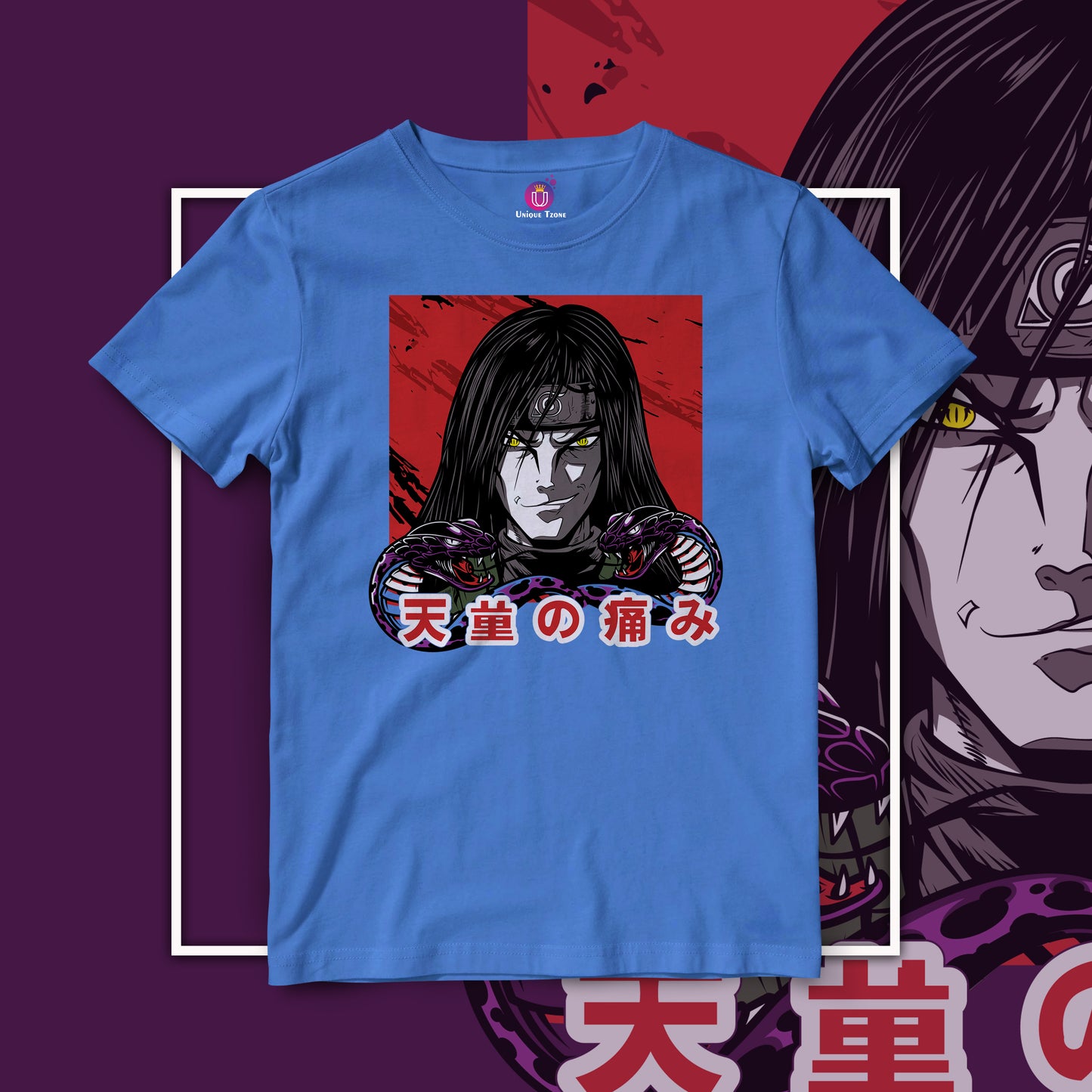 Orochimaru Naruto Anime Graphics Half Sleeve Unisex Cotton Tshirt