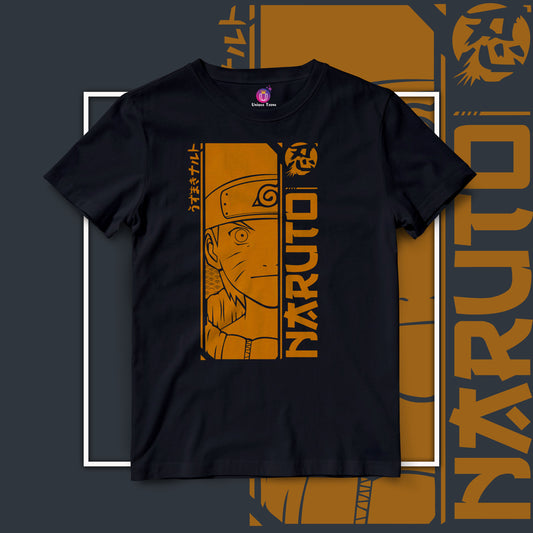 Naruto Anime Half Sleeve Round Neck Unisex Anime Graphics Cotton Tshirt