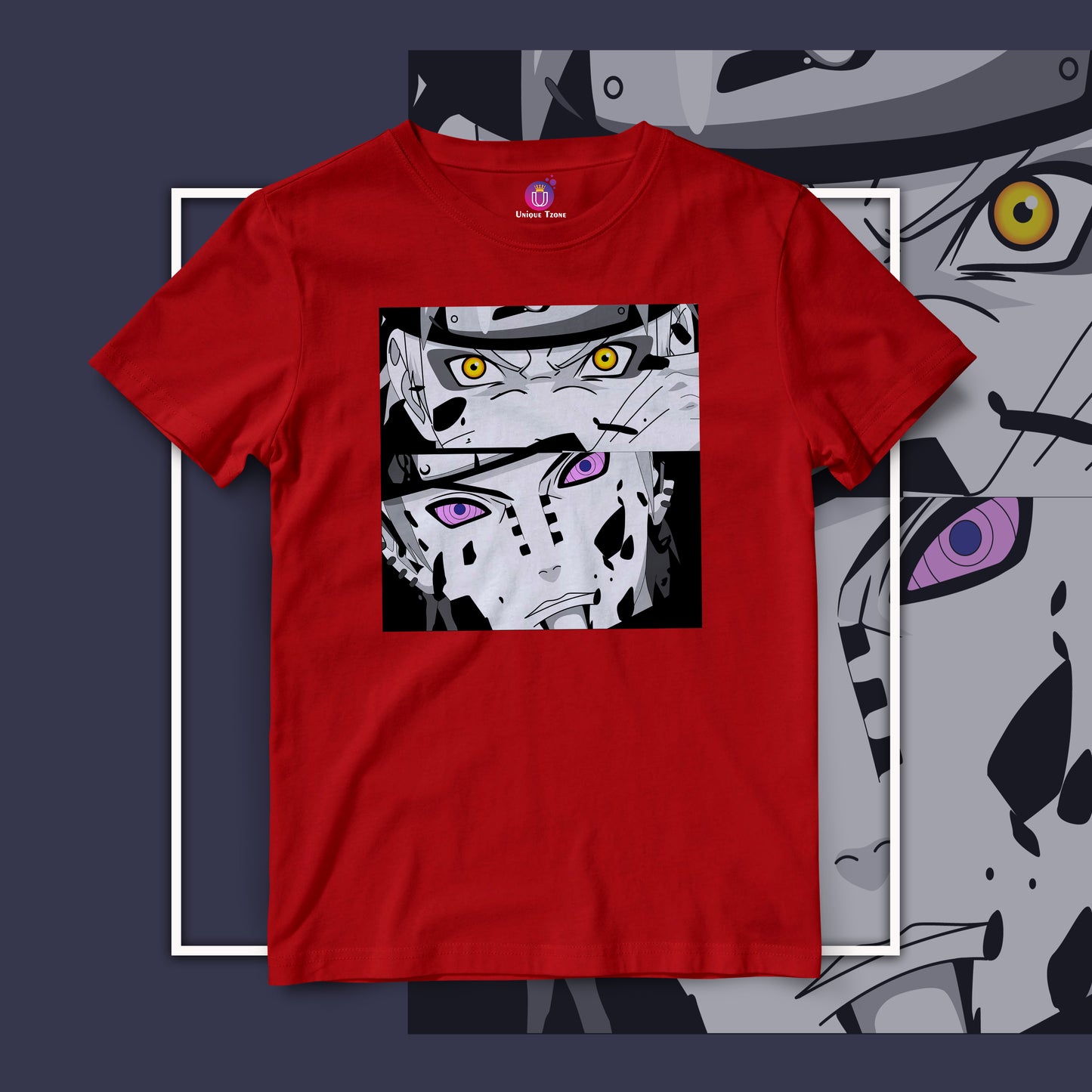 Nagato Uzumaki Naruto Anime Graphics Half Sleeve Unisex Cotton Tshit