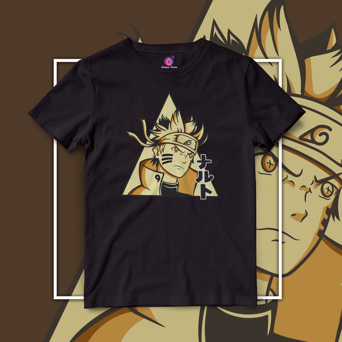 Uzumaki Naruto Half Sleeve Unisex Round Neck Cotton Tshirt