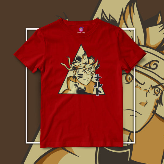 Uzumaki Naruto Half Sleeve Unisex Round Neck Cotton Tshirt