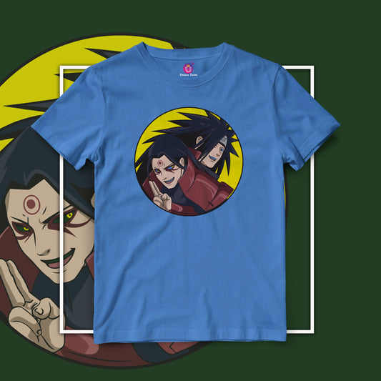 Anime Naruto Graphics Half Sleeve Unisex Round Neck Cotton Tshirt