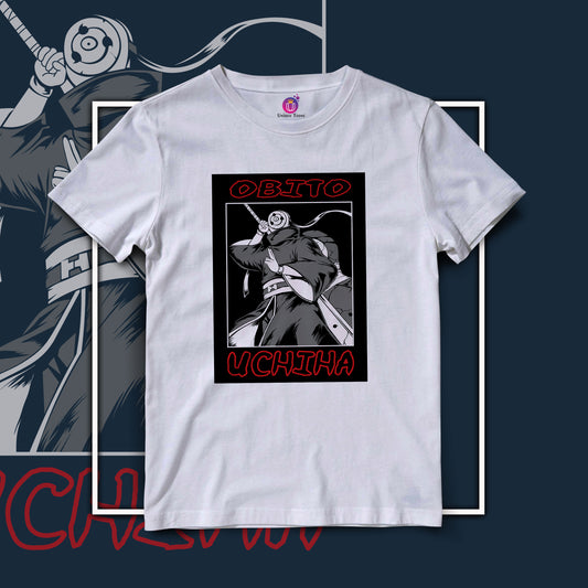 Obito Uchiha Anime Graphics Half Sleeve Unisex Round Neck Cotton Tshirt