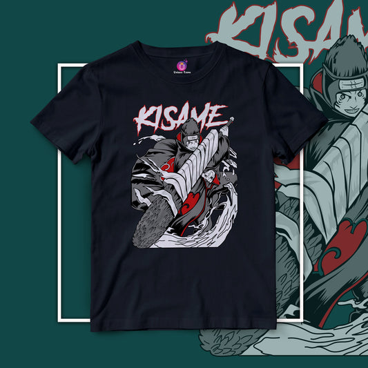 Kisame Naruto Anime Graphics Half Sleeve Round Neck Unisex Cotton Tshirt