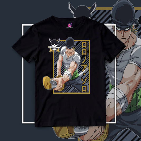 Roronoa Zoro Pirate Hunter One Piece Half Sleeve Unisex Anime Tshirt