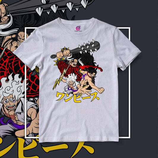 One Piece Gear 5Th Half Sleeve Unisex Round Neck Anime Tshirt