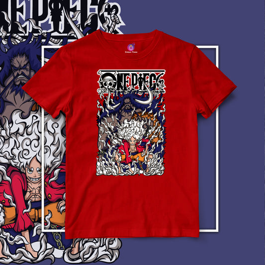 Kaido One Piece Anime Graphics Half Sleeve Round Neck Unisex Tshirt