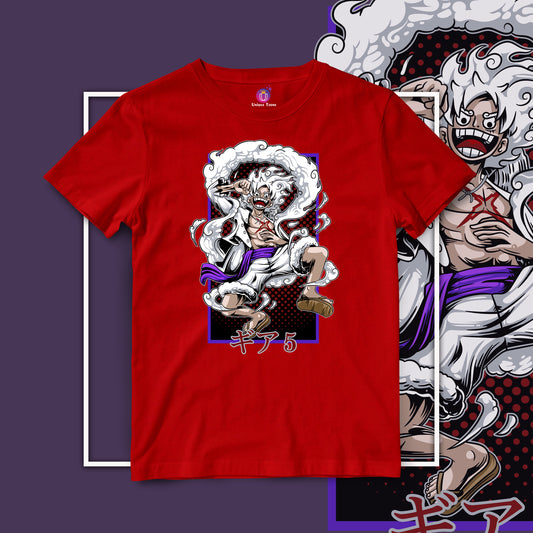 5th Gear One Piece Half Sleeve Round Neck Unisex Anime Graphics Cotton Tshirt