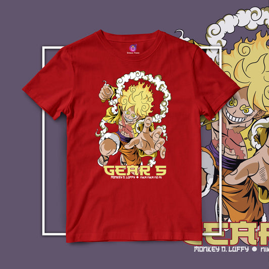 Gear 5th Monkey D Luffy Half Sleeve Unisex Anime Tshirt