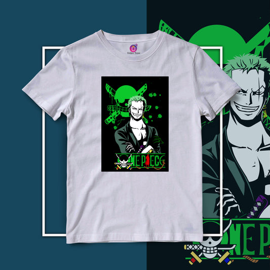Hunter Zoro One Piece Anime Graphics Half Sleeve Unisex Cotton Tshirt