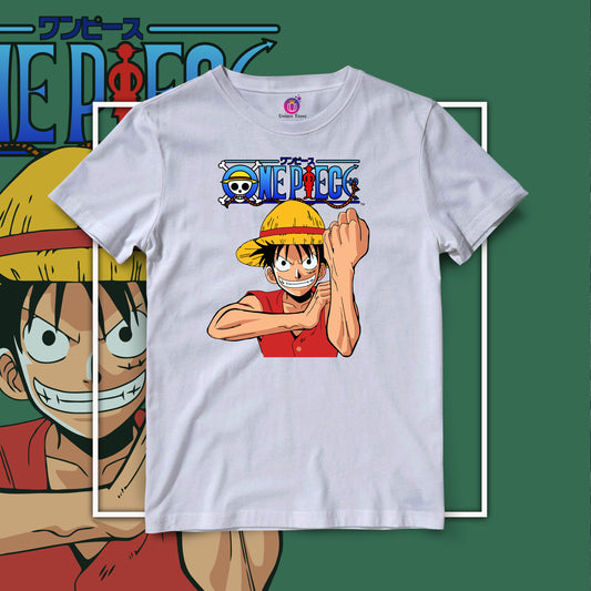 Funny Luffy One Piece Half Sleeve Unisex Anime Tshirt