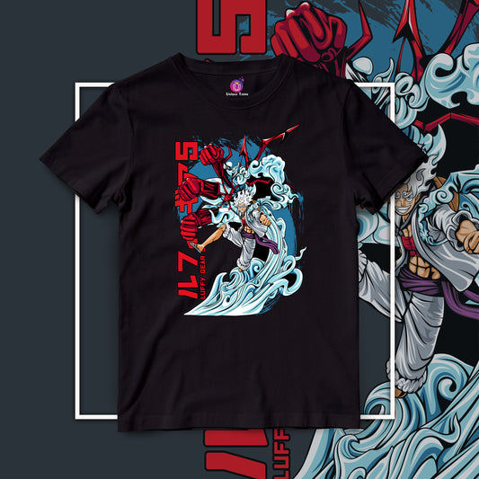Luffy With Gum Gum Style One Piece Half Sleeve Round Neck Unisex Anime Tshirt