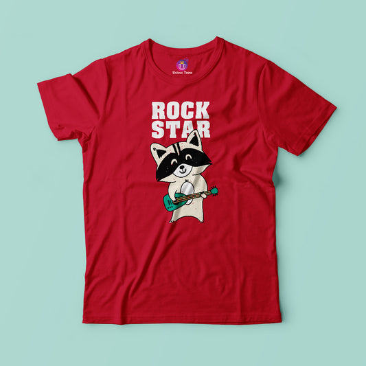 Women Round Neck Rock Star Half Sleeve Pure Cotton Tshirt