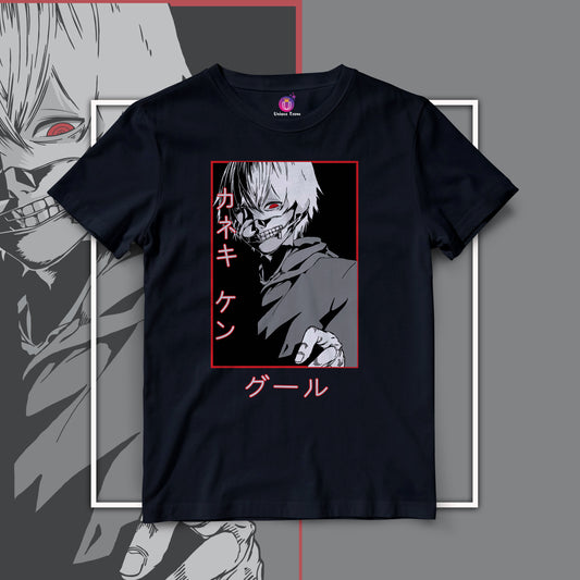 Tokyo Ghoul Mega Series Anime Graphics Unisex Half Sleeve Round Neck Cotton Tshirt