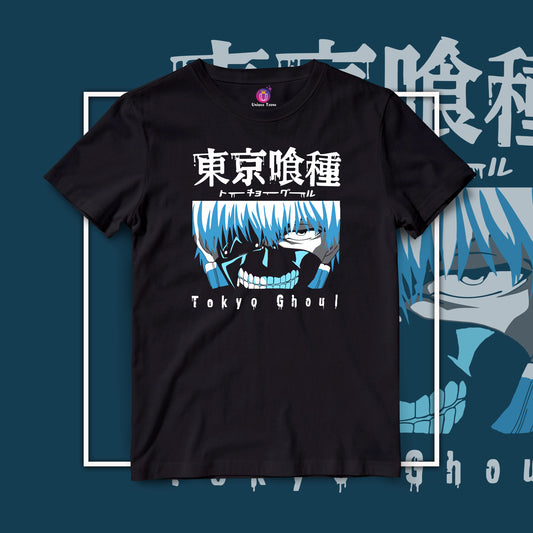 Tokyo Ghoul Anime Graphics Half Sleeve Round Neck Pure Cotton Unisex Tshirt