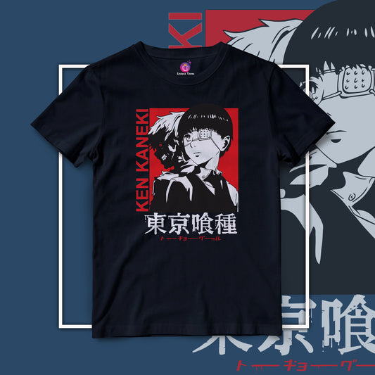 Ghoul Covert Tokyo Ghoul Anime Graphics Half Sleeve Round Neck Unisex Cotton Tshirt