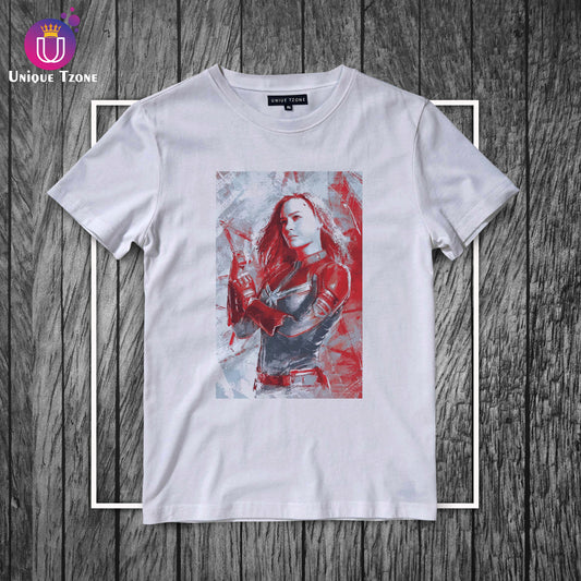 Captain Marvel Round Neck Half Sleeve Marvel Cotton T-shirt