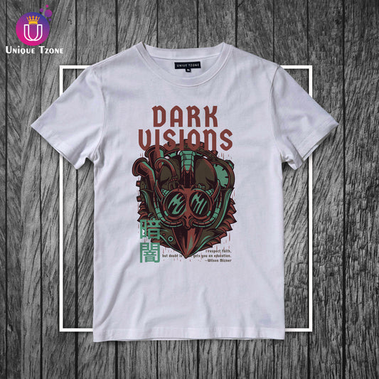 Dark Visions Urban Graphics Round Neck Half Sleeve Cotton T-shirt