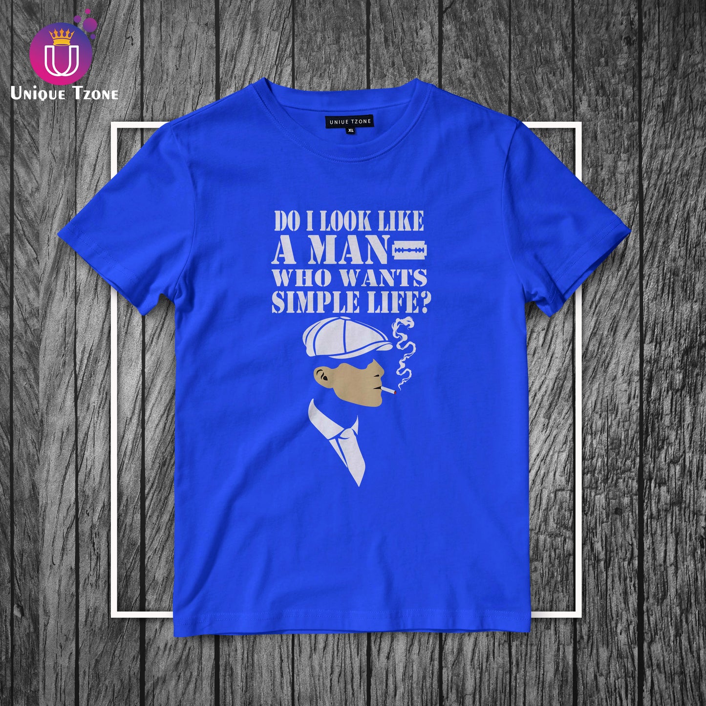 Do I Look Like A Man Peaky Blinder's Half Sleeve Round Neck Cotton T-shirt