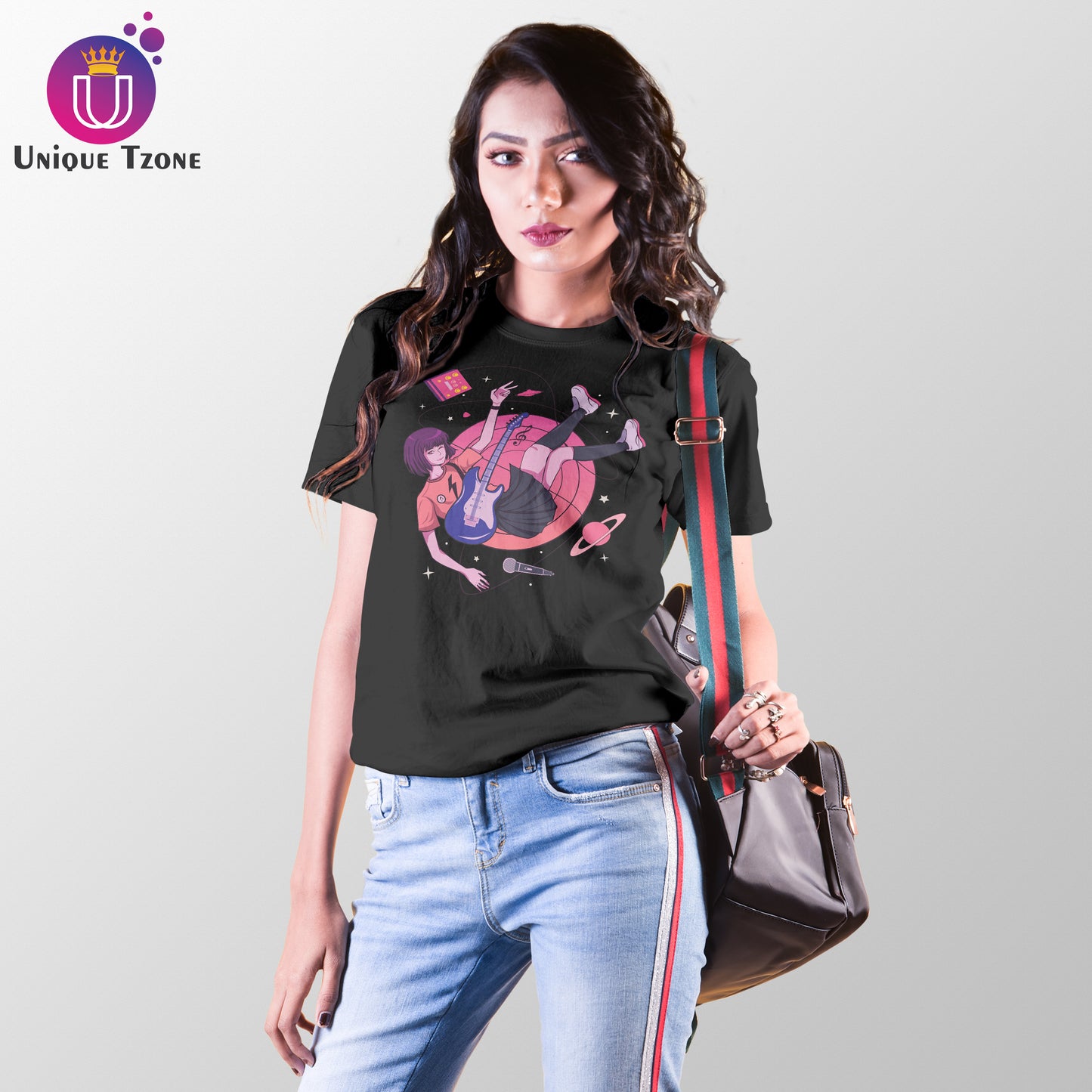 Fallen Anime Women Cotton Half Sleeve  Round Neck T-shirt
