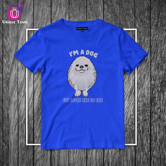 I Am A Dog Round Neck Cotton T-shirt