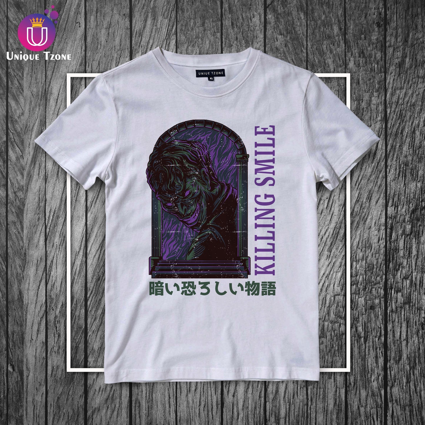 Killing Smile Urban Graphics Round Neck Half Sleeve Cotton T-shirt