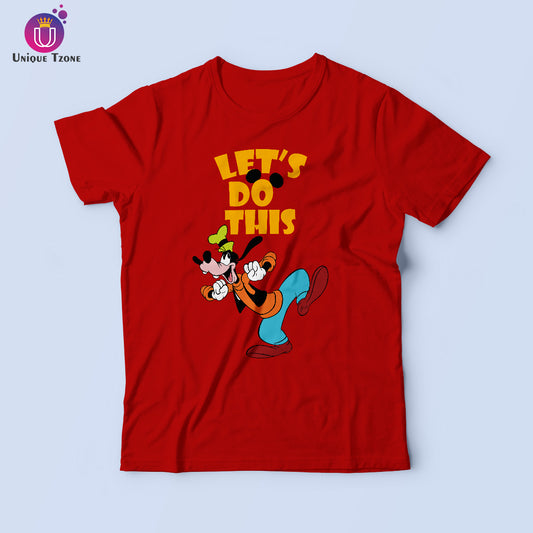 Lets Do This Disney Round Neck Pure Cotton Half Sleeve T-shirt