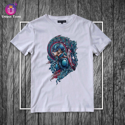 The First Avenger Round Neck Half Sleeve Marvel's Cotton T-shirt