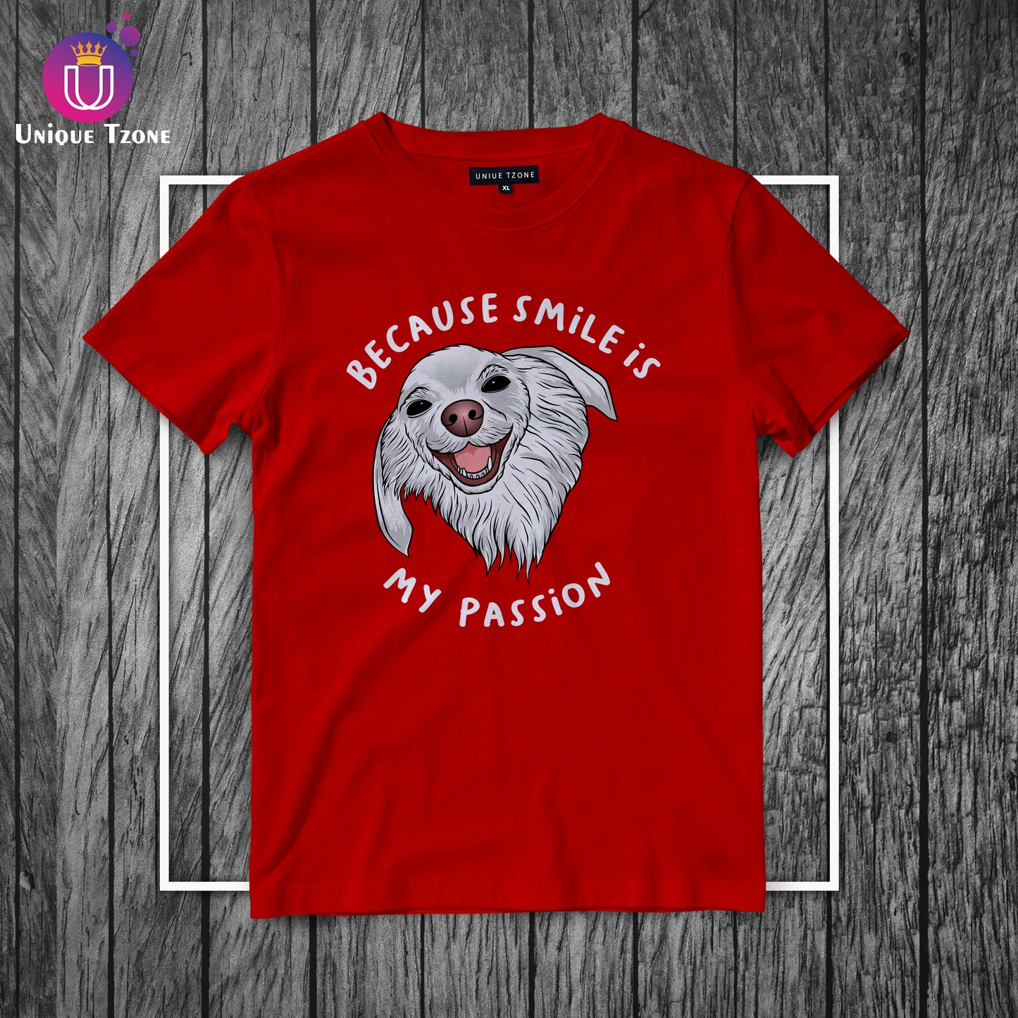 Because Smile Is My Passion Half Sleeve Cotton T-shirt