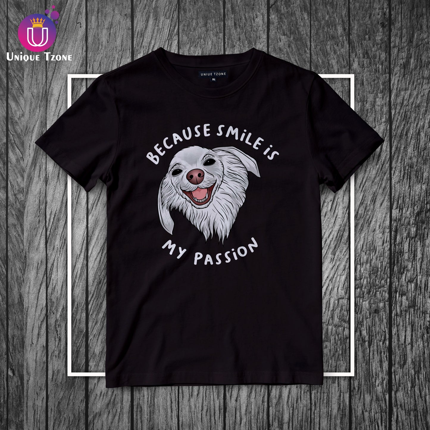 Because Smile Is My Passion Half Sleeve Cotton T-shirt
