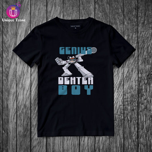Genius Dexter Boy Round Neck Half Sleeve Men's Cotton T-shirt