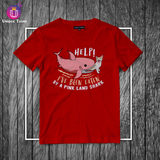 Help I Have Been Eaten Round Neck Half Sleeve Cotton T-shirt