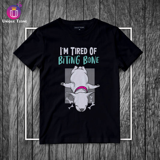 I Am Tired Of Biting Bone Round Neck Cotton T-shirt