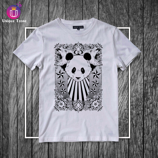 Panda Graphics Urban White Pure Cotton Blend T-shirt