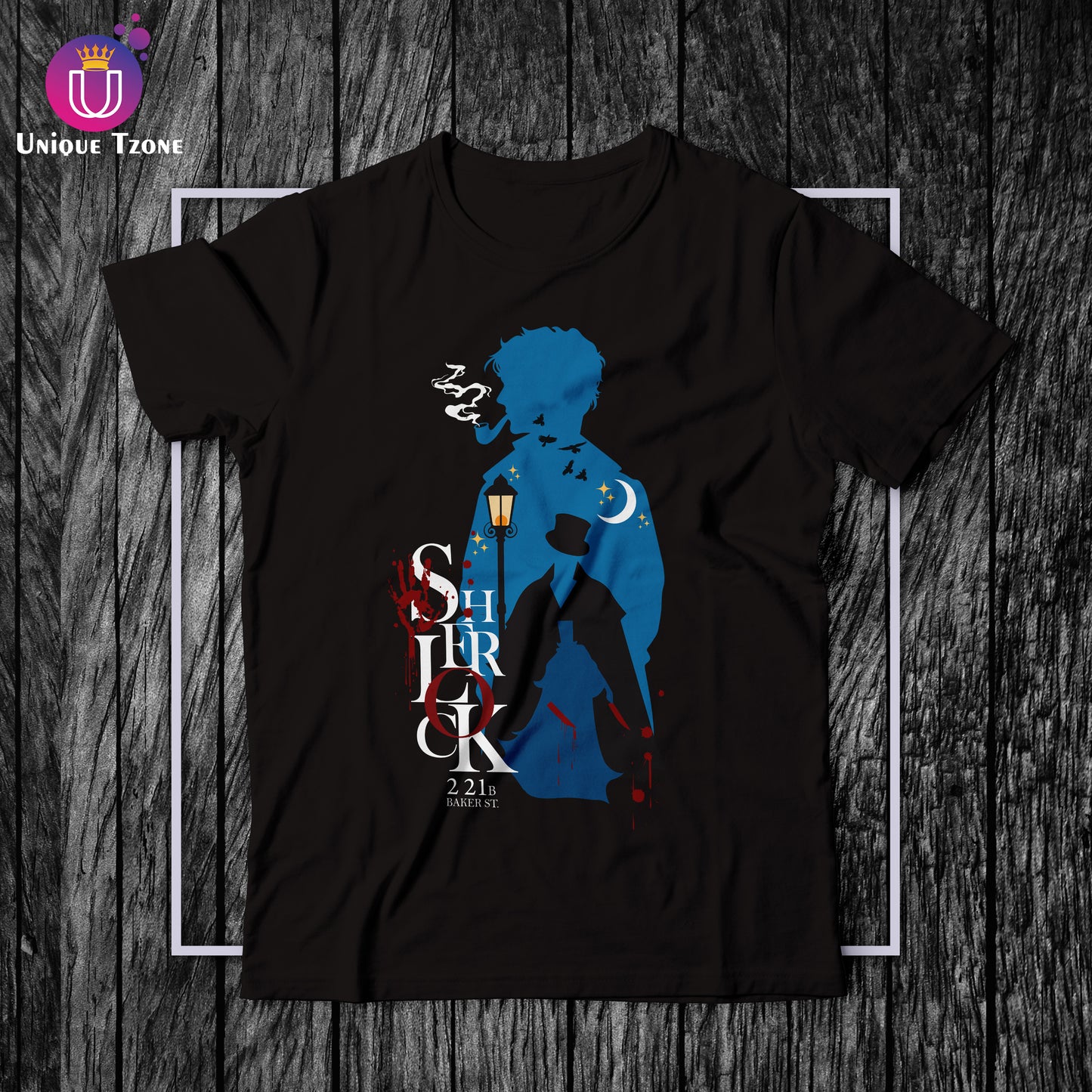 Sherlock Holmes Premium Black Round Neck Half Sleeve Cotton T-shirt
