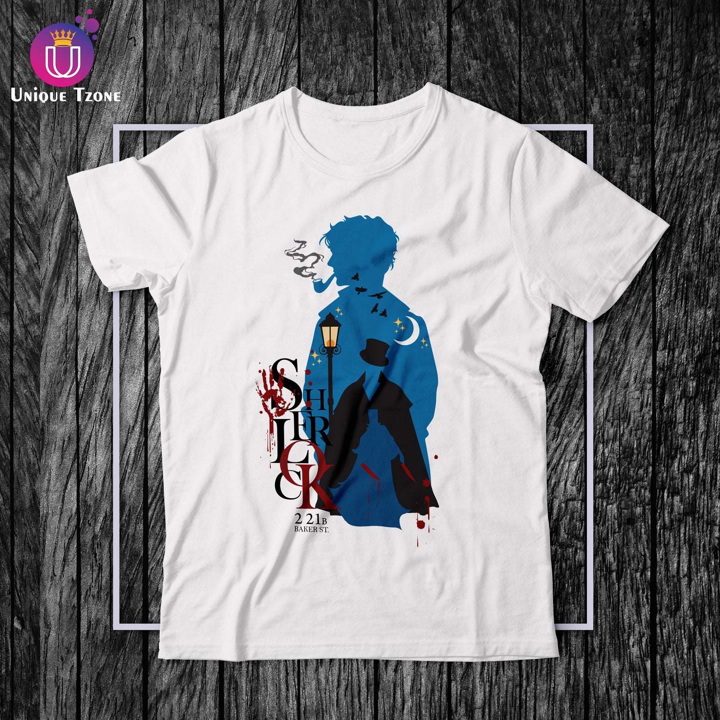 Sherlock Holmes Premium Black Round Neck Half Sleeve Cotton T-shirt